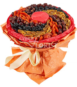 eidble arrangement of dried fruits